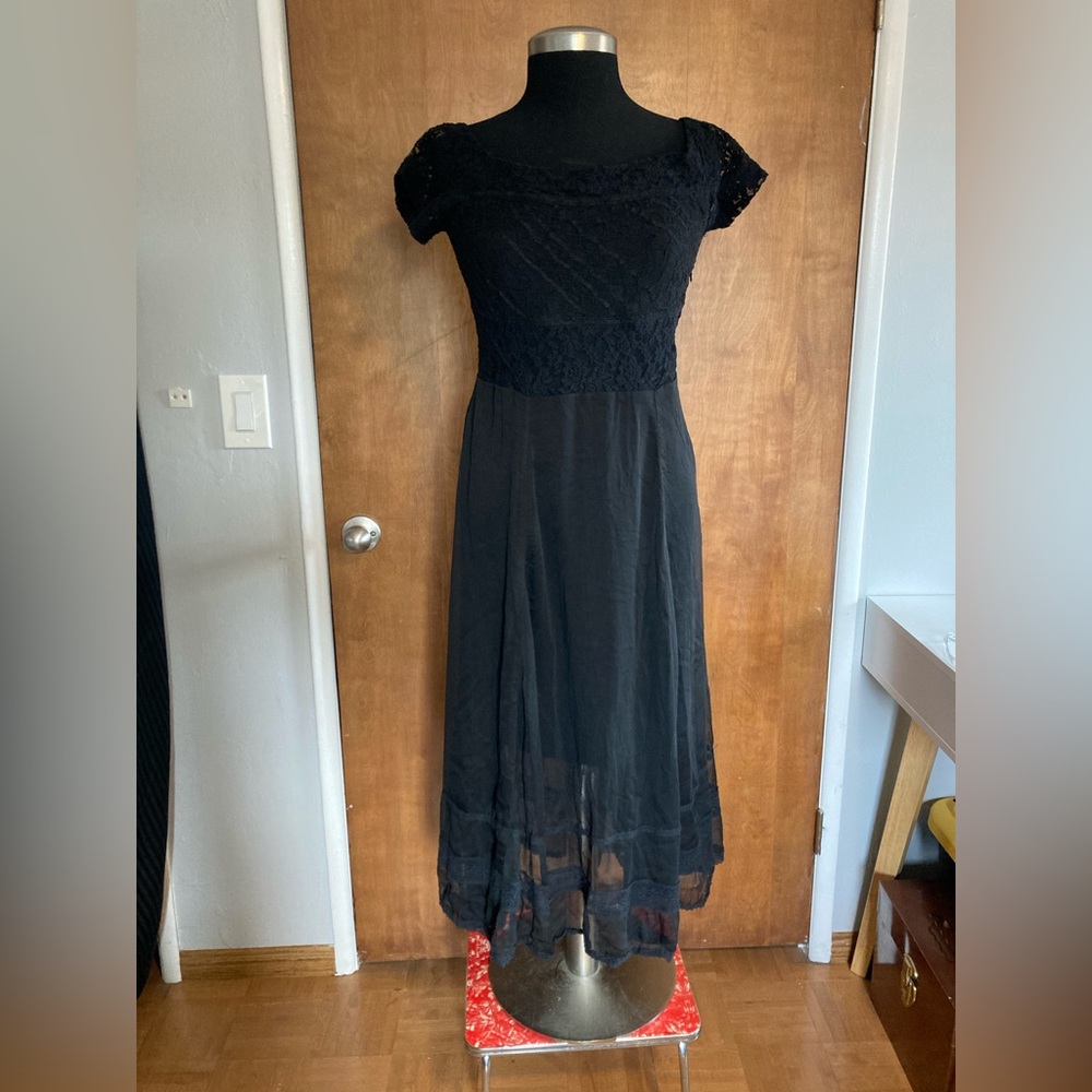 Free People Black Lace Dress
